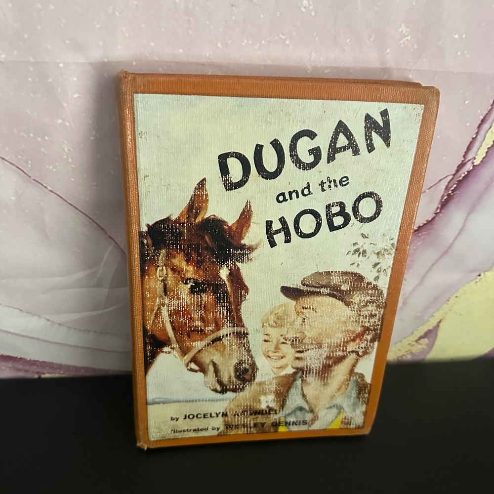 VINTAGE 1960 COPYRIGHT DUGAN AND THE HOBO HARDCOVER BOOK BY JOCELYN ARUNDEL